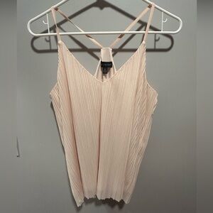 The Limited 	V-Neck Spaghetti Strap Plisse Tank